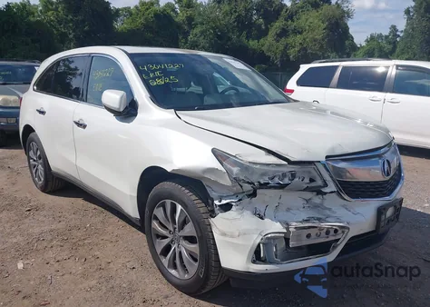 2015 Acura Mdx Technology Package z USA, uszkodzony, nr VIN 5FRYD4H46FB001216